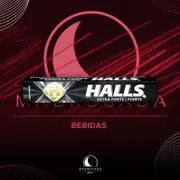Chicletes: Bala Halls Extra Forte Preto 28g)