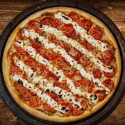 Sabores Premium: Pepperoni Cream - Pizza Gigante (Ingredientes: Cream Cheese, Mussarela, Molho de Tomate, Orégano, Pepperoni)