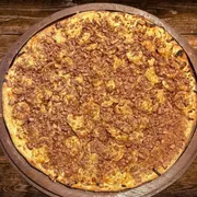 Sabores Doces Tradicionais: Banana Com Chocolate - Pizza Gigante (Ingredientes: Mussarela, Açúcar, Banana, Canela, Chocolate ao Leite, Creme de Leite)