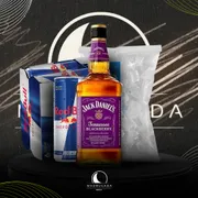 Kit Whisky c/6 Red Bull: Combo Jack BlackBery 1L c/6 Red Bull + Gelo 3kg)