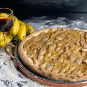 Doces: Banana - Pizza Grande (Ingredientes: Açúcar, Banana, Canela em Pó, Mussarela)