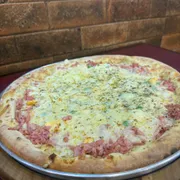 Tradicionais: 69- Portuguesa - Pizza Grande (Ingredientes: Cebola, Ervilha, Mussarela, Ovos, Palmito, Presunto)