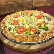Tradicionais: 29- Cupim - Pizza Grande (Ingredientes: Cupim Desfiado, Pimentão, Queijo Coalho, Tomate)