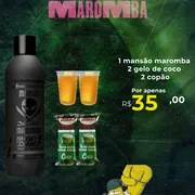 MANSÃO MAROMBA: WHISKY DOUBLE DARKNESS+ 2 copão + 2 gelo de coco - WHISKY DOUBLE DARKNESS+ 2 copão + 2 gelo de coco