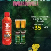 MANSÃO MAROMBA: WHISKY COMBO DO TIGRINHO MANGA+MARACUJA + 2 copão + 2 gelo de coco - WHISKY COMBO DO TIGRINHO MANGA+MARACUJA + 2 copão + 2 gelo de coco
