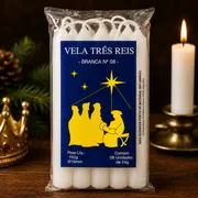 Velas: Velas Tres Reis - Contem 08 unidades de 24g