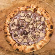 Doces: Sonho de Valsa - Pizza Grande (Ingredientes: Muçarela,  Chocolate,  Sonho de Valsa)