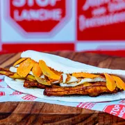 Stop Tapioca: Tapioca c/Queijo,Tucumã e Banana - Stop Tapioca (Ingredientes: Banana, Goma de tapioca, Queijo, Tucumã)