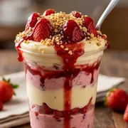 Mr. Açaí: Trufadão de Ninho C/ Morango em Caldas 480ML - Morango ao leite artesanal com doses generosas de creme de ninho cremoso, amendoim crocante e bastante morango em caldas.