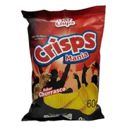 Salgadinhos: BATATA CRISPS CHURRASCO - As opções de batata crisps sabor churrasco reúnem marcas populares que oferecem o clássico petisco salgado, crocante e com o aroma defumado característico do churrasco.