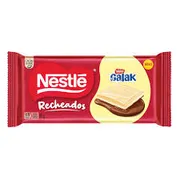 Salgadinhos, Chocolate e Bolachas: GALAK RECHEADO 90 GR - BARRA BRANCA E PRETA COM RECHEIO AO LEITE