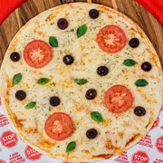 Tradicionais: Marguerita - Pizza Média (Ingredientes: Manjericão, Molho, Mussarela, Orégano, Tomate)