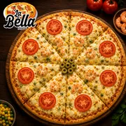 Premium: Camarão - Pizza Grande (Ingredientes: Camarão, Ervilha, Milho, Palmito, Rodelas de Tomate, Mussarela)
