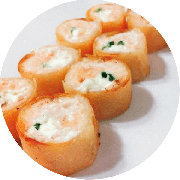 Hot Roll´s: HaruHot Camarão 08 Peças - Enrolado C/ a Massa de harumaki, Arroz, Camarão, Cheese e Frito