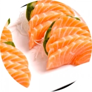 Sashimi: Salmão 04 Peças - Sashimi Normal (Ingredientes: Salmão)