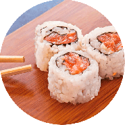 Uramaki: Uramaki Samão Grelhado ao alho 8 Peças - Uramaki Samão Grelhado ao alho 8 Peças