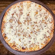 Sabores Doces Tradicionais: Abacaxi Nevado - Pizza Gigante (Ingredientes: Creme de Leite, Mussarela, Abacaxi com Açúcar , Canela, Chocolate Branco)
