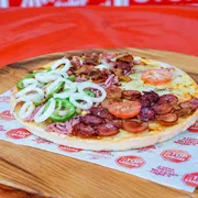 Pizza Brotão: Quatro Estações - Pizza Brotão (Ingredientes: Calabresa, Mista, Molho, Mussarela, Portuguesa)