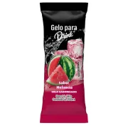 Gelos: Gelo Melancia c/ pedaços de Fruta - Gelo