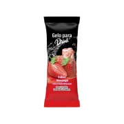 Gelos: Gelo Morango c/ pedaços de Fruta - Gelo