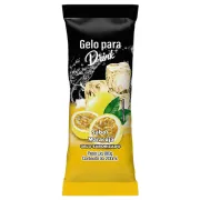 Gelos: Gelo Maracujá c/ pedaços de Fruta - Gelo