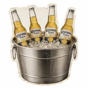 Cerveja: Balde Corona (4 cervejas) - 4 cervejas Corona em um balde de gelo