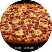 Tradicionais: Baiana - Pizza Grande (Ingredientes: Azeitonas, Calabresa Moída, Cebola, Molho Apimentado, Orégano, Ovos)
