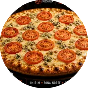 Tradicionais: Gorgonzola - Pizza Grande (Ingredientes: Azeitonas, Gorgonzola, Mussarela, Orégano, Tomate)