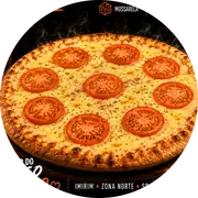 Tradicionais: Mussarela - Pizza Grande (Ingredientes: Azeitonas, Mussarela, Orégano, Tomate)