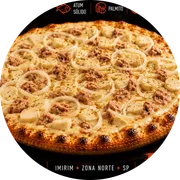 Especiais: Americana - Pizza Grande (Ingredientes: Atum Sólido, Azeitonas, Cebola, Coberto Com Mussarela, Orégano, Palmito)