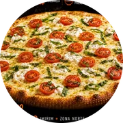 Especiais: Caprese - Pizza Grande (Ingredientes: Azeitonas, Cream Cheese, Manjericão, Mussarela, Orégano, Tomate Cereja)