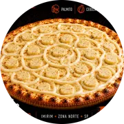 Especiais: Palmito Coberto Com Catupiry - Pizza Grande (Ingredientes: Azeitonas, Cebola, Coberto Com Catupiry, Orégano, Palmito)