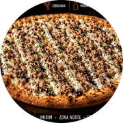 Especiais: Temaki Atum - Pizza Grande (Ingredientes: Atum, Azeitonas, Cebola, Cebolinha, Cobertura Catupiry, Cream Cheese, Gergelim, Molho Tarê, Orégano)