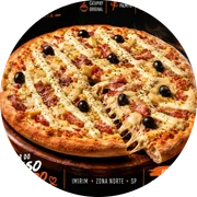 Especiais: Verona - Pizza Grande (Ingredientes: Bacon, Catupiry, Mussarela, Palmito)