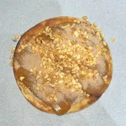 Esfihas Doces: Churros - Esfiha (Ingredientes: Creme de Leite, Doce de Leite, Açúcar e Canela, Amendoim Triturado)