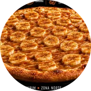Doces: Banana com Doce de Leite - Pizza Grande (Ingredientes: Banana, Canela, Doce de Leite)