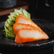Sashimi: Sashimi Haddock 4 peças - Sashimi Normal (Ingredientes: Haddock Defumado)