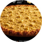 Doces: Ouro Branco - Pizza Grande (Ingredientes: Chocolate Branco, Ouro Branco)