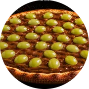 Doces: Choco Uva - Pizza Grande (Ingredientes: Chocolate ao Leite, Uva Verde)