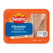 Alimentos Congelados: FILÉ DE PEITO SASSAMI SEARA 1KG - BANDEJA COM 1KG