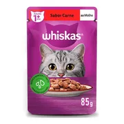PARA SEU PET: SACHET WHISKAS 85 GR CARNE - SACHET PARA GATOS