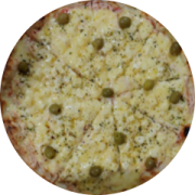 Variadas: 38-Pizzaiolo - Pizza Grande (Ingredientes: Azeitona, Molho de Tomate, Mussarela, Orégano, Palmito, Peito de Peru)