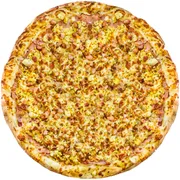 Carnes: Americana - Pizza Pequena (Ingredientes: Bacon, Orégano, Ovo, Presunto, Extra Mussarela, Molho)