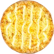 Queijos: 5 Queijos - Pizza Pequena (Ingredientes: Molho, Mussarela, Provolone, Parmesão, Requeijão, Cheddar Cremoso)