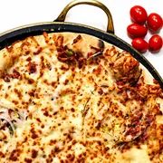 Pizzas Especiais: Carne Seca - Pizza Grande (Ingredientes: Carne Seca, Cebola, Molho de Tomate Artesanal, Mussarela, Ovos)