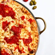 Queijo: Francesa - Pizza Grande (Ingredientes: Molho de Tomate Artesanal, Mussarela, Ovos Salpicados, Presunto, Requeijão)