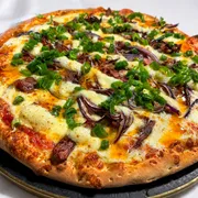 Pizzas Especiais: Cupim - Pizza Grande (Ingredientes: Catupiry Original, Cebola Roxa, cebolinha, cupim, geleia de pimenta, Molho de Tomate Artesanal, Mussarela)