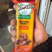 gelo: GELO SABOR PESSEGO E MORANGO 210 GR - ...