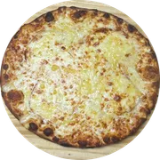 Tradicional: 3 Queijos - Pizza Pequena (Ingredientes: Molho de Tomate,  Parmesão,  Mussarela, Provolone,  Orégano)