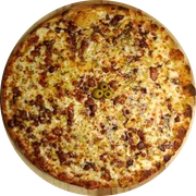 Tradicional: Bacon C/ Milho - Pizza Pequena (Ingredientes: Molho de Tomate,  Bacon,  Milho, Mussarela,  Orégano)